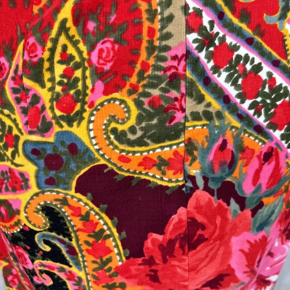 Women's Anthropologie Edme & Esyllte Easy As Pie Paisley Corduroy Dress BOHO 0